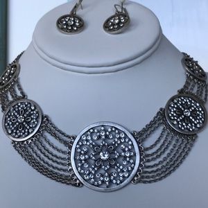 Touchstone Crystal Angelique Necklace and Earrings